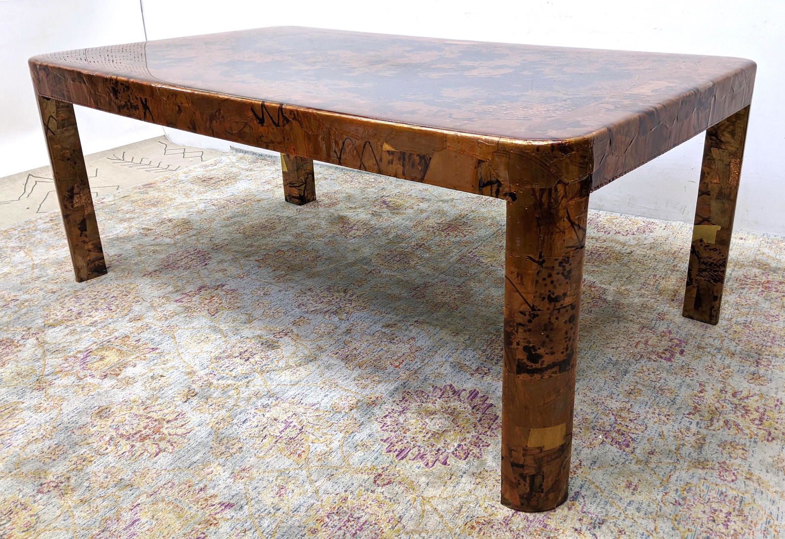 Paul Evans style Copper patchwork Dining Table. Copper (1 of 17)