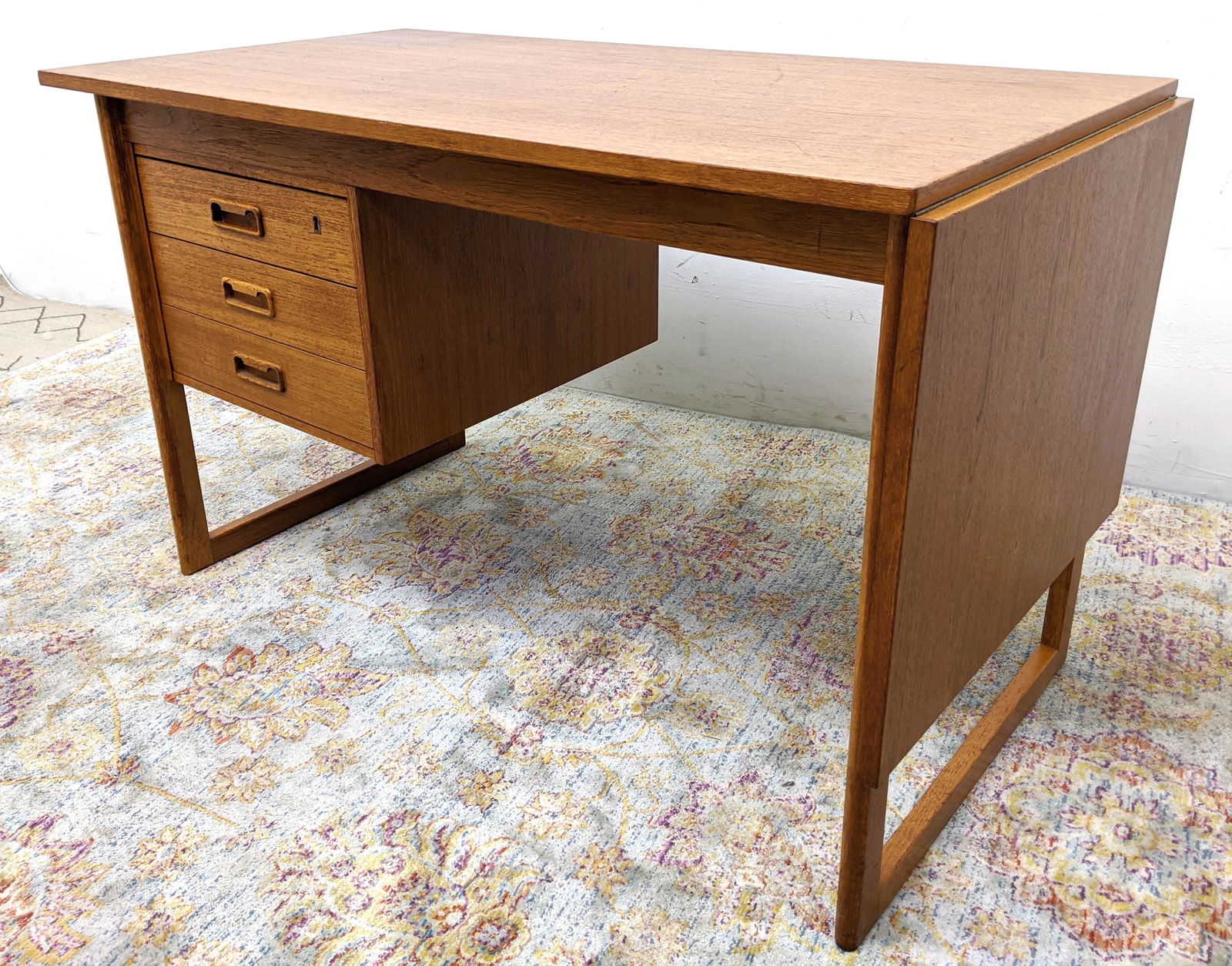 Danish Modern Teak Desk with Drop Side. VI-MA Mobler. (1 of 13)