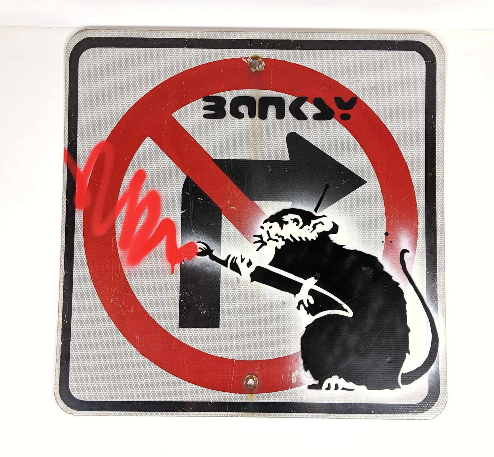 Graffiti Art  Rat on Street Sign Painting (This item wa (1 of 10)