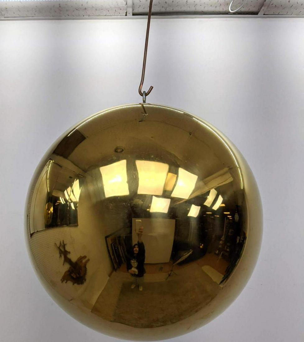 Large Brass Globe Ball with ring for hanging. (1 of 6)