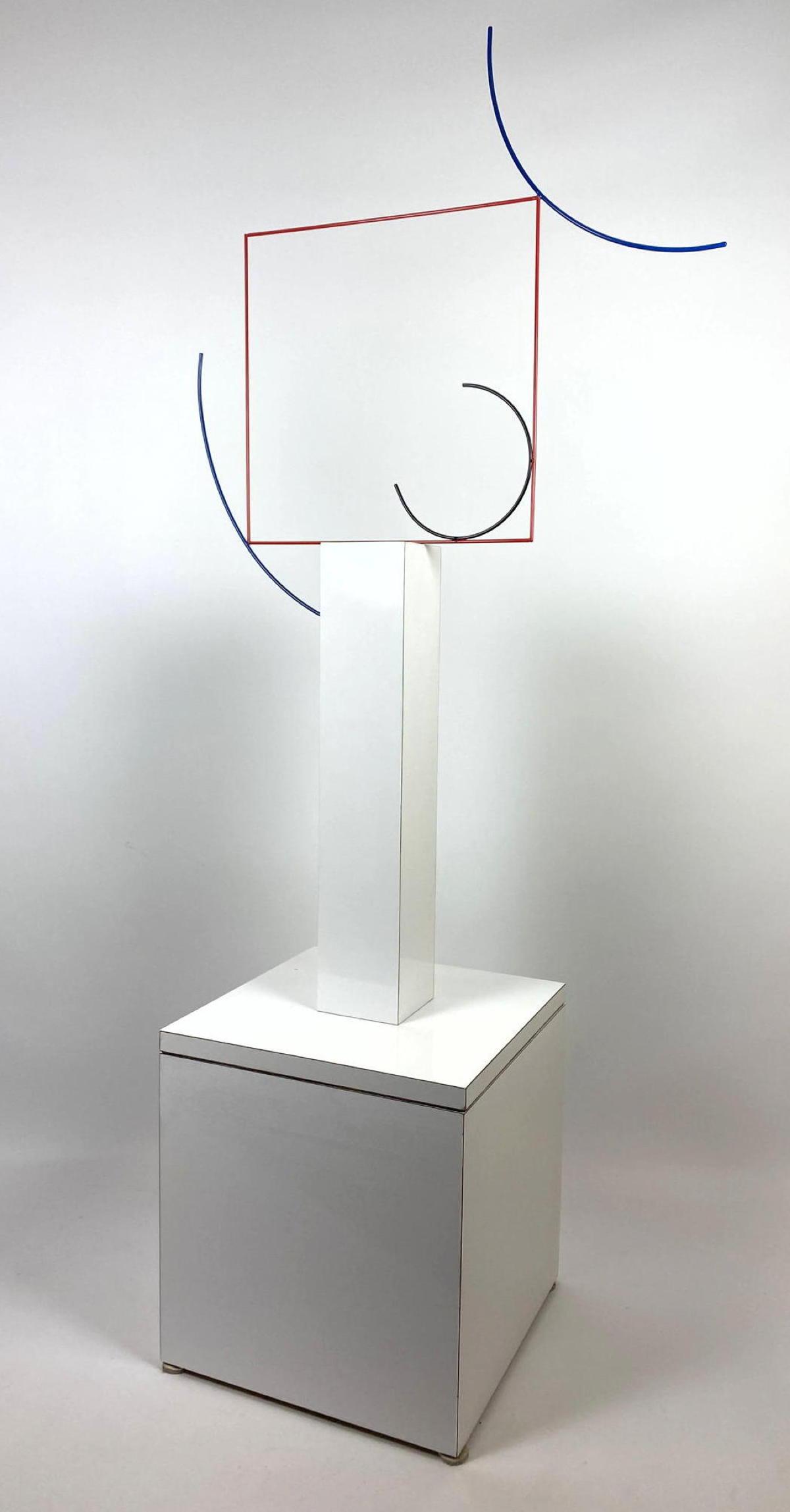 GEORGE D'AMATO Minimalist Enameled Steel Sculpture. Dim (1 of 11)