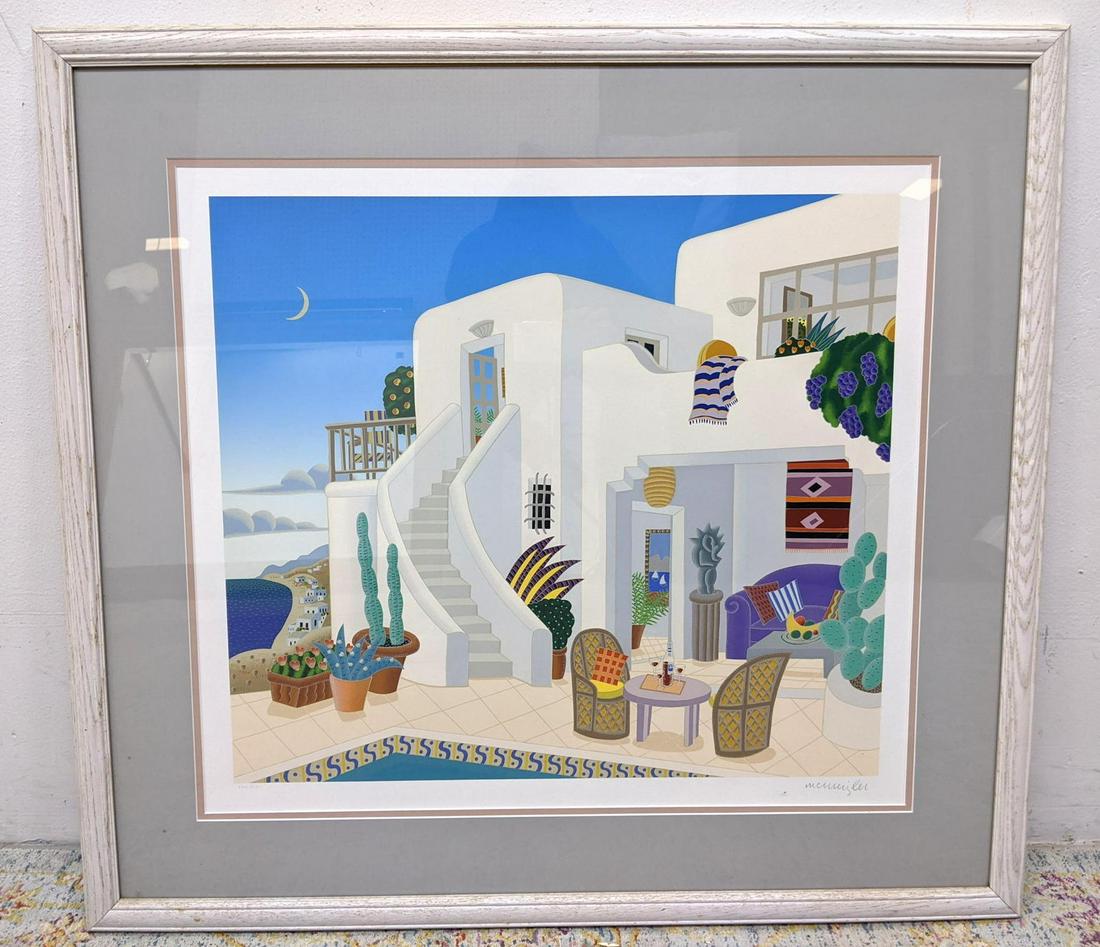 THOMAS McKNIGHT Signed Southwestern Landscape Print. Wh (1 of 9)