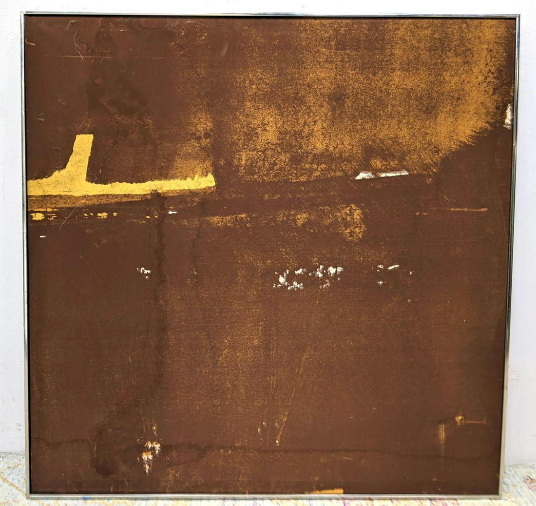Vintage Modernist Abstract Brown Painting. (1 of 6)