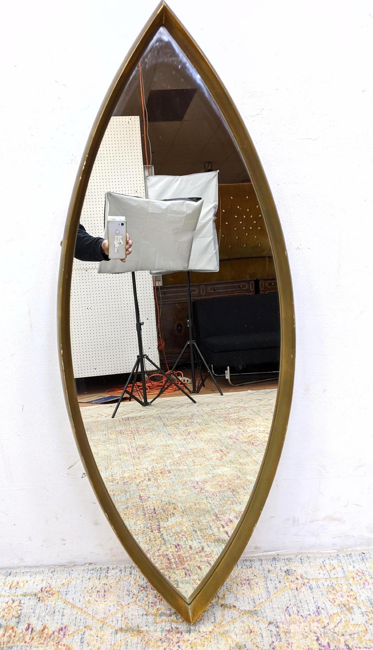 Tear Drop wall Mirror. with Gold painted frame. (1 of 9)