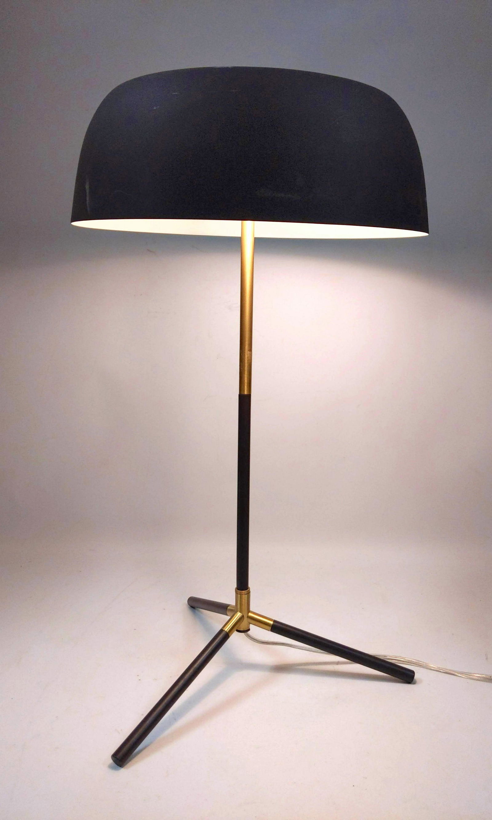 Contemporary Modern Table Lamp. Matte black domed shade (1 of 13)