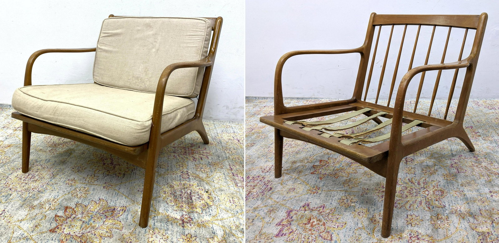 PAIR Danish Modern Lounge Chairs with Curved Arms. (1 of 20)