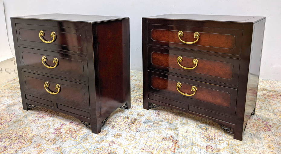 Pr Hickory White Bachelors Chests Dressers. Highly Varn