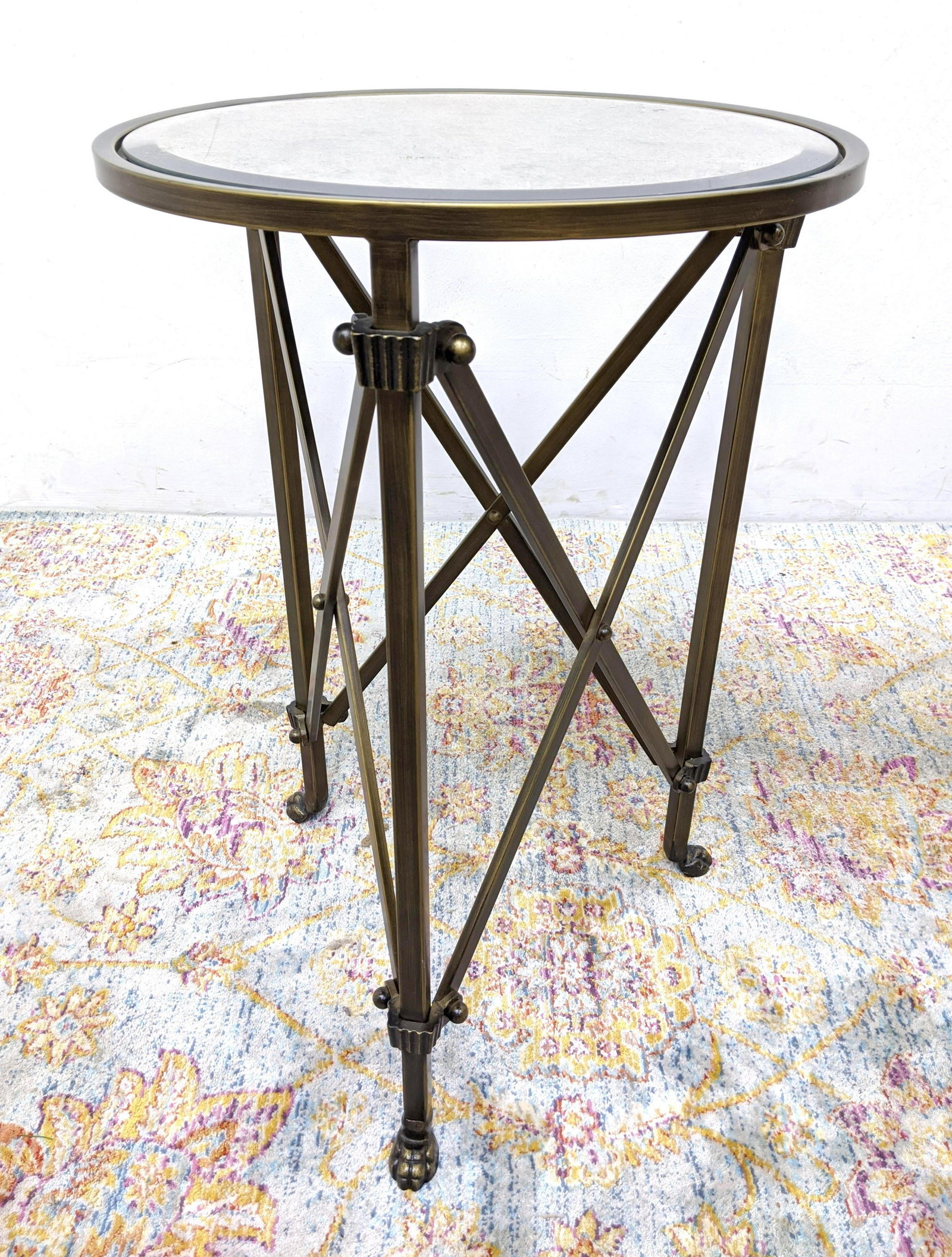 Contemporary Regency Style Side Tabouret Table. Eglomis (1 of 9)