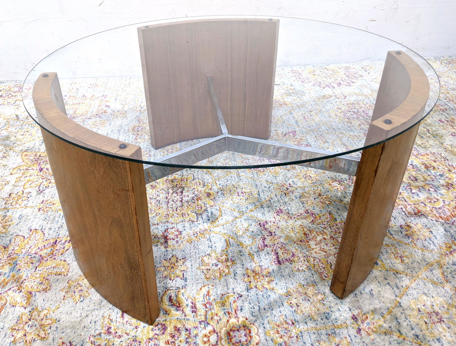 VLADIMIR KAGAN Style Chrome Radius Table. Modernist Woo (1 of 9)