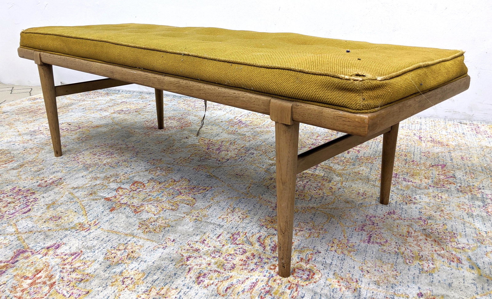 Widdicomb Style Mid Century Modern Upholstered Bench wi (1 of 10)
