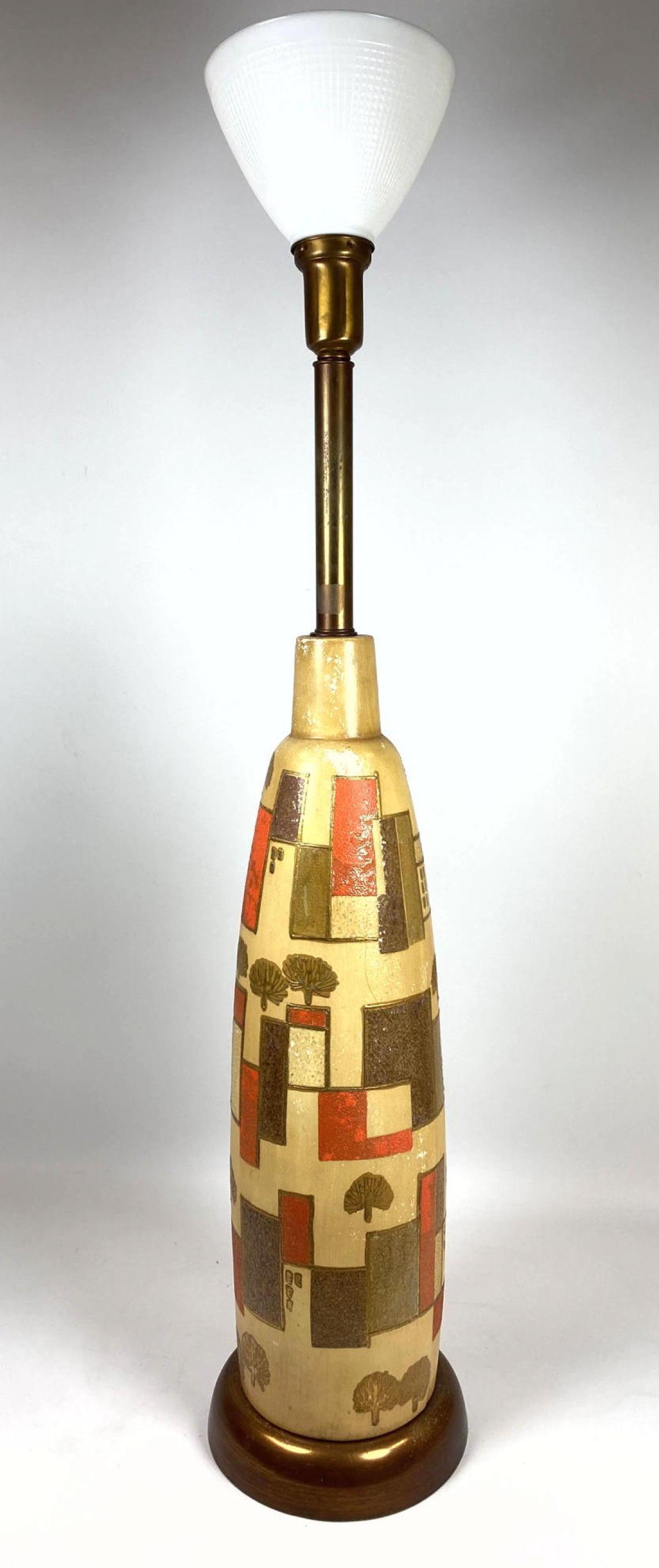 Painted Chalkware Table Lamp (1 of 16)