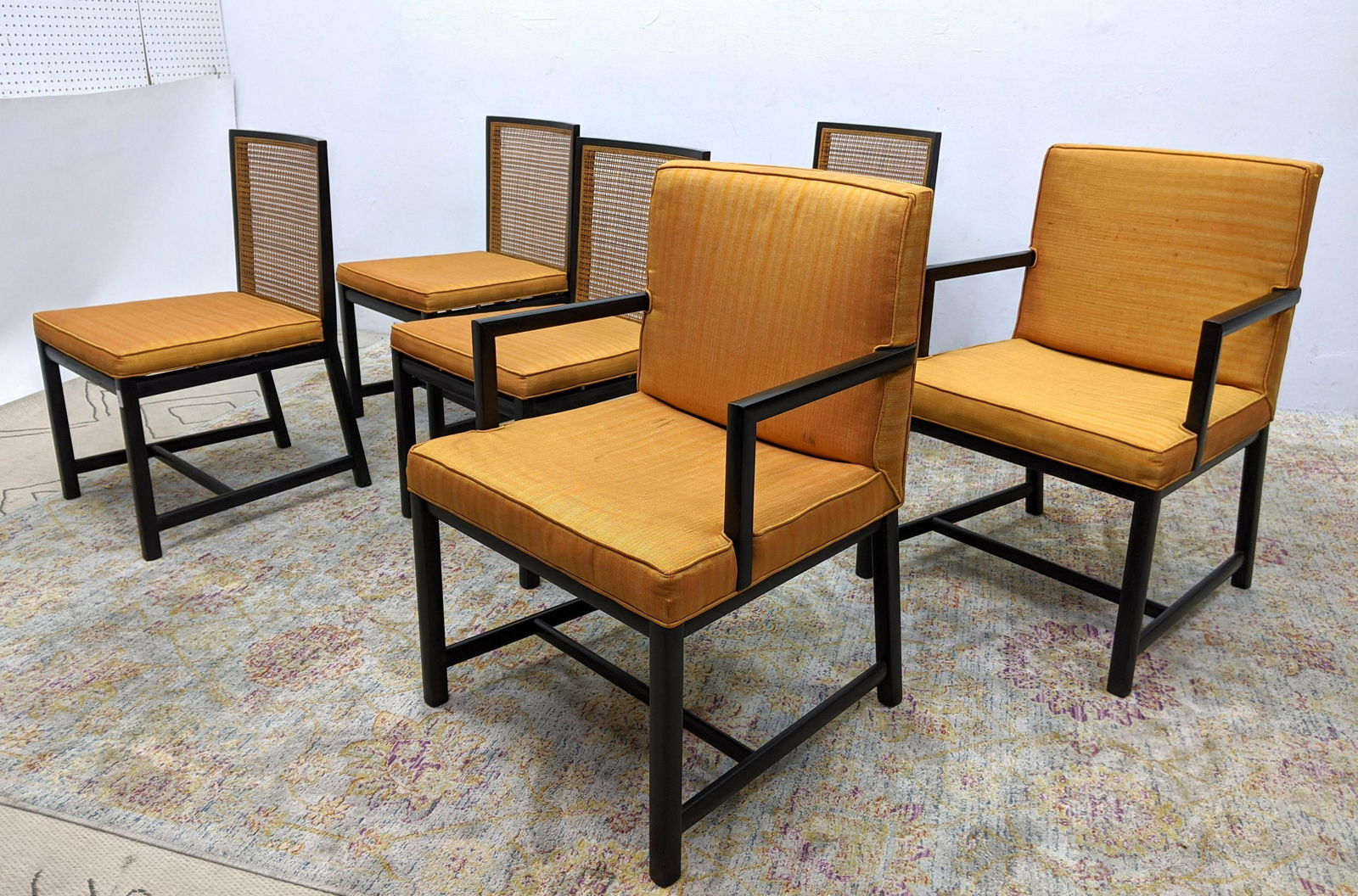 Set 6 BAKER Dining Chairs. Two Arm Chairs with Upholste (1 of 20)