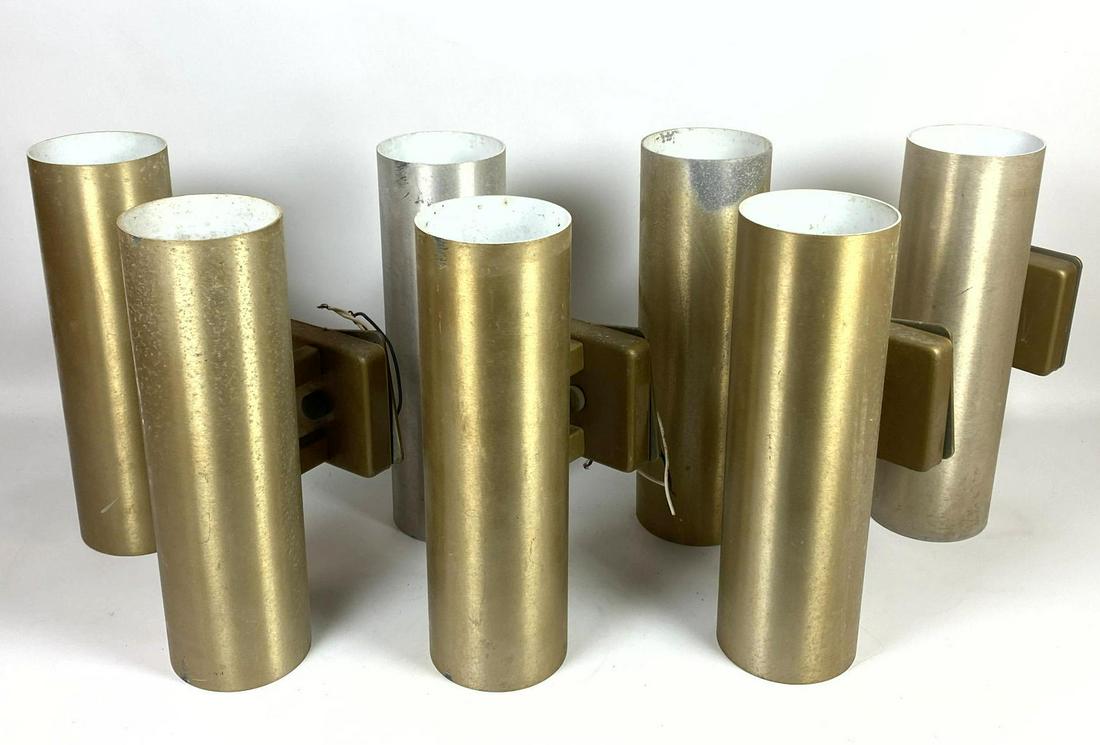 Lot 7 REMCRAFT Aluminum Cylinder Shade Wall Sconces. Mo (1 of 17)