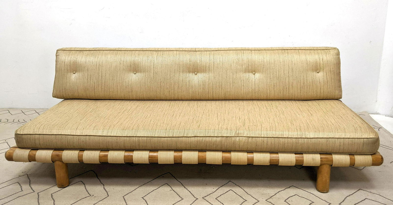 ROBSJOHN GIBBINGS Long Modernist Sofa Couch. Light hori (1 of 16)