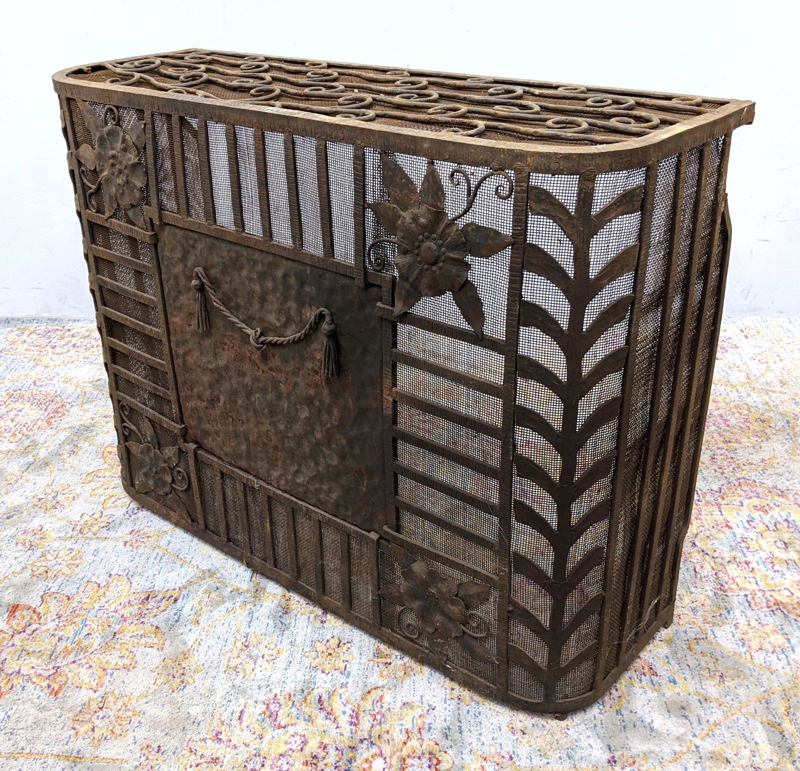 French Style Wrought Iron Console Radiator Cover Table. (1 of 16)