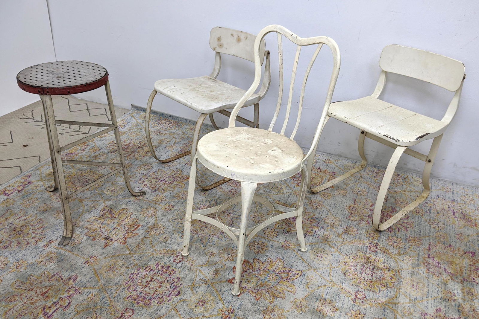 4pcs Iron Industrial Chairs. 2 IRONRITE Co Health Chair (1 of 20)