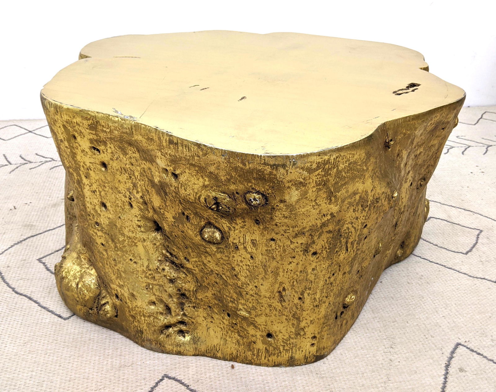 Resin Natural Trunk Form Coffee Cocktail Table.  Gold F (1 of 14)
