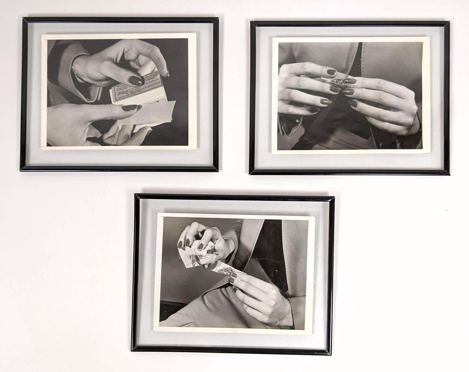 Set 3 Vintage Photographs About Rolling Your Own Cigare (1 of 10)