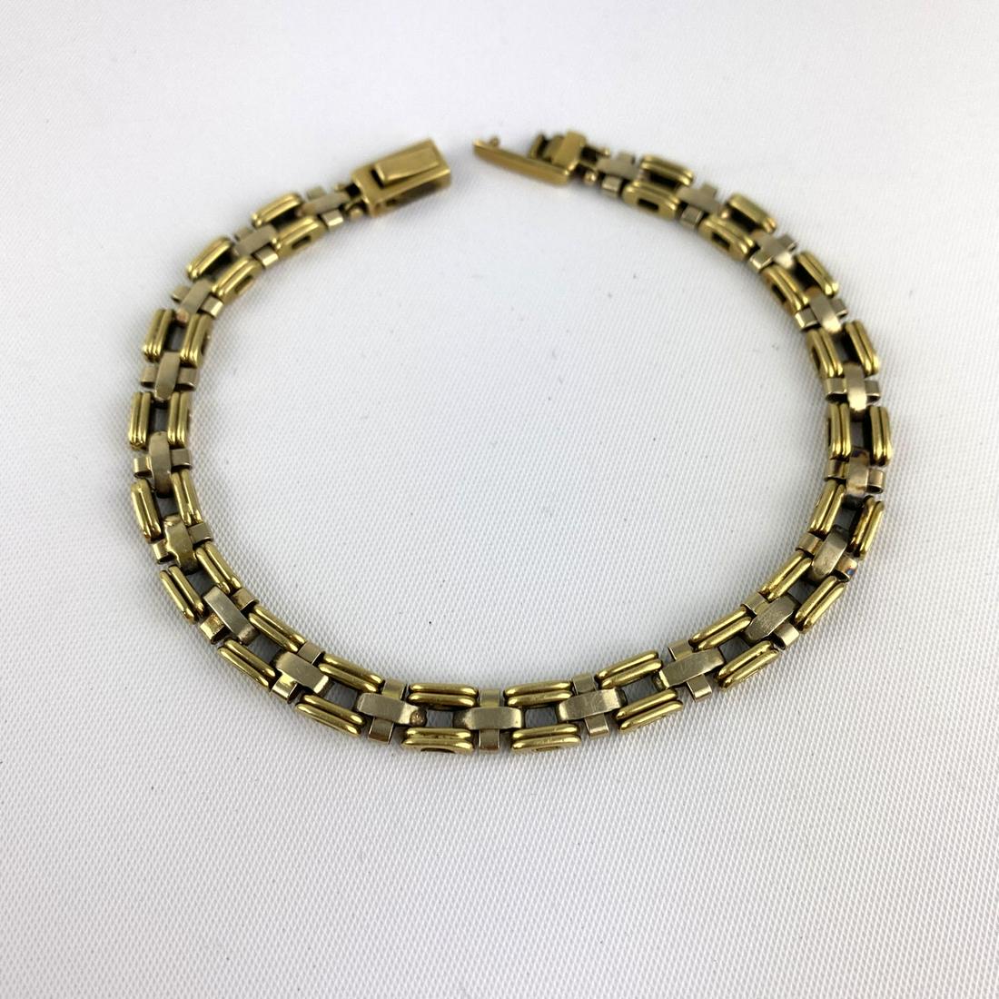 18K Gold Link Chain Bracelet. Nice Gucci Style Link.  8 (1 of 7)
