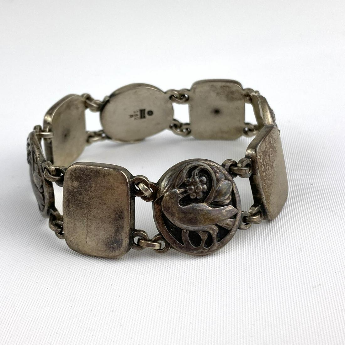 GEORG JENSEN Sterling Silver Bracelet. Dove pattern #10 (1 of 9)