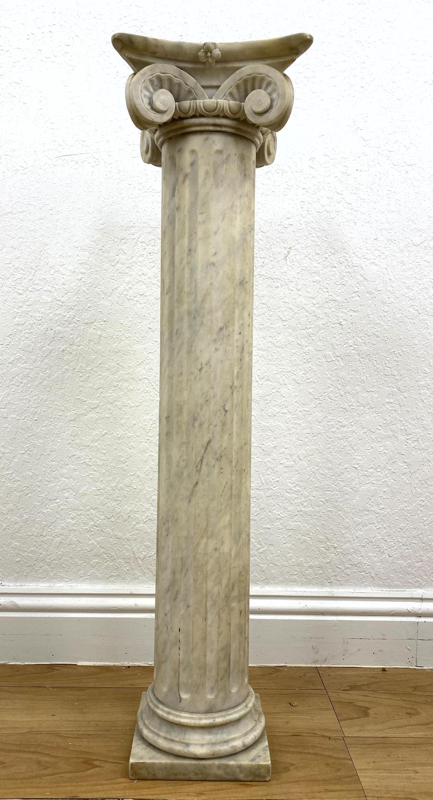 Ionic Marble Column Pedestal Display Stand. (1 of 14)