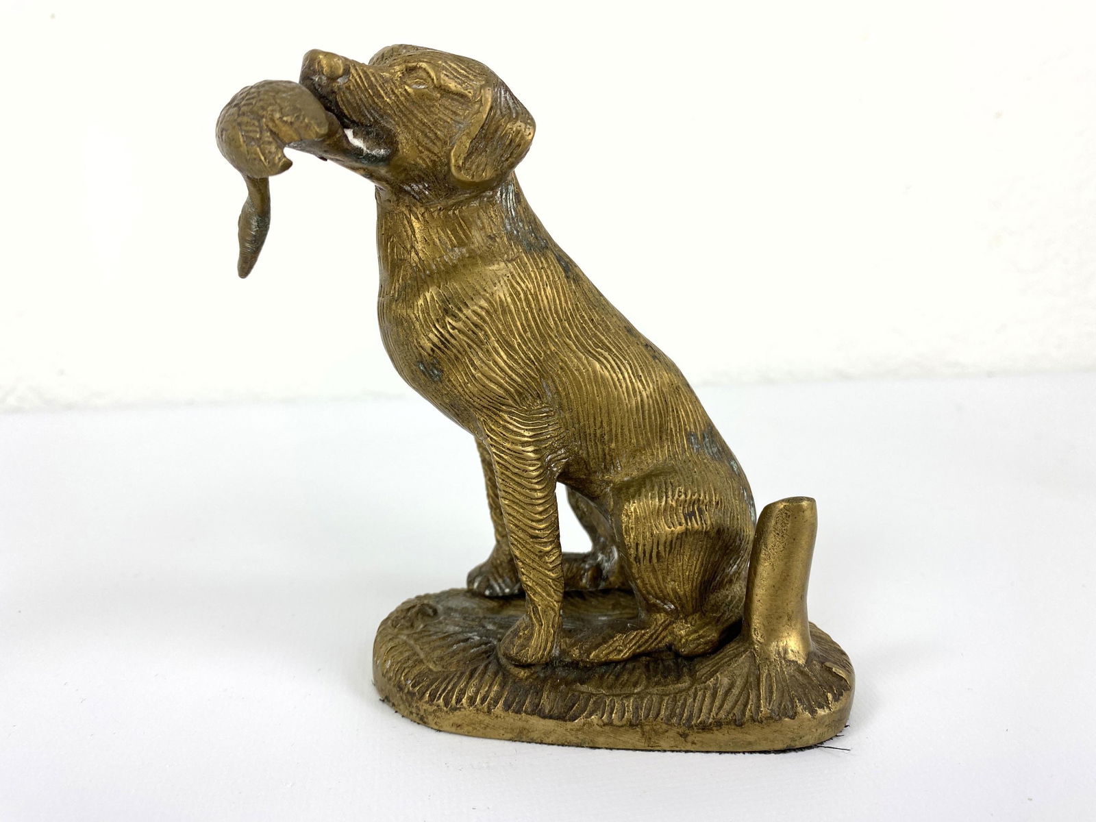 Bronze Hunting Dog Sculpture with Duck Figure. (1 of 7)