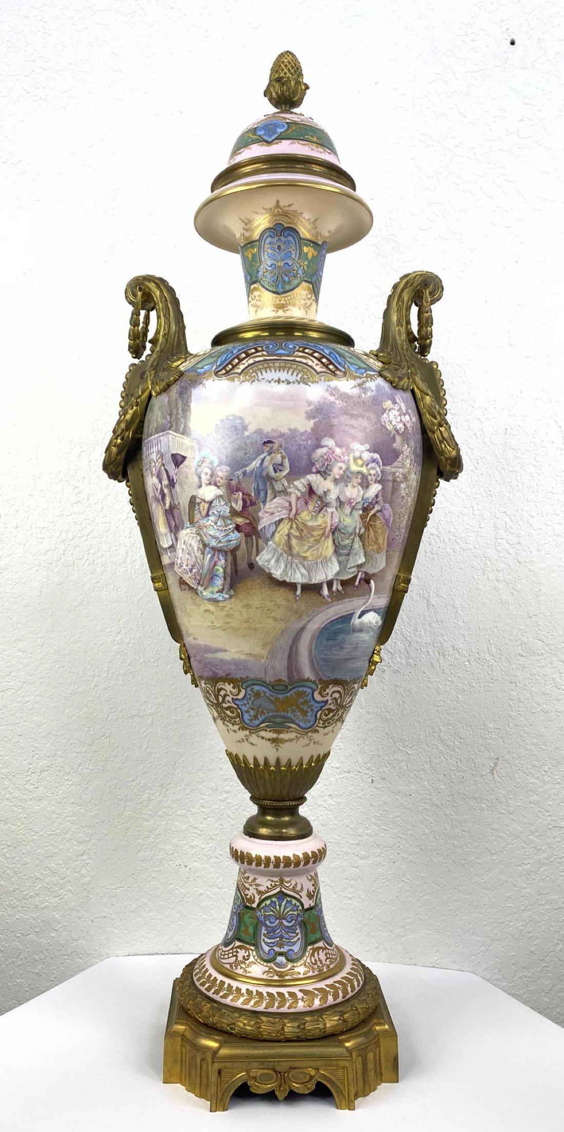 4ft tall SEVRES France Palace Urn Vase.  Fine hand pain (1 of 20)