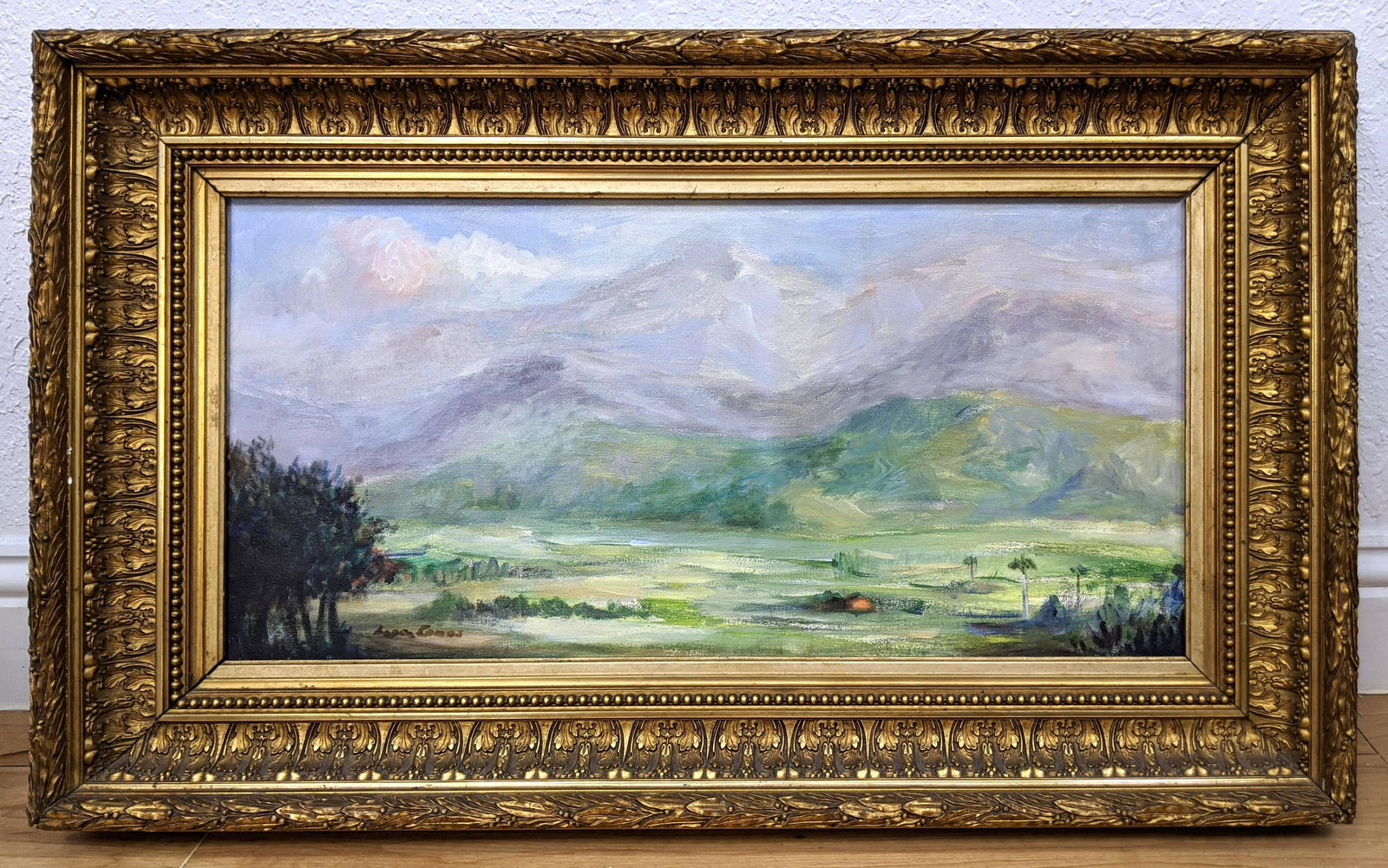 LOPEZ RAMOS signed Painting on CanvasFinal de la Zafra (1 of 9)