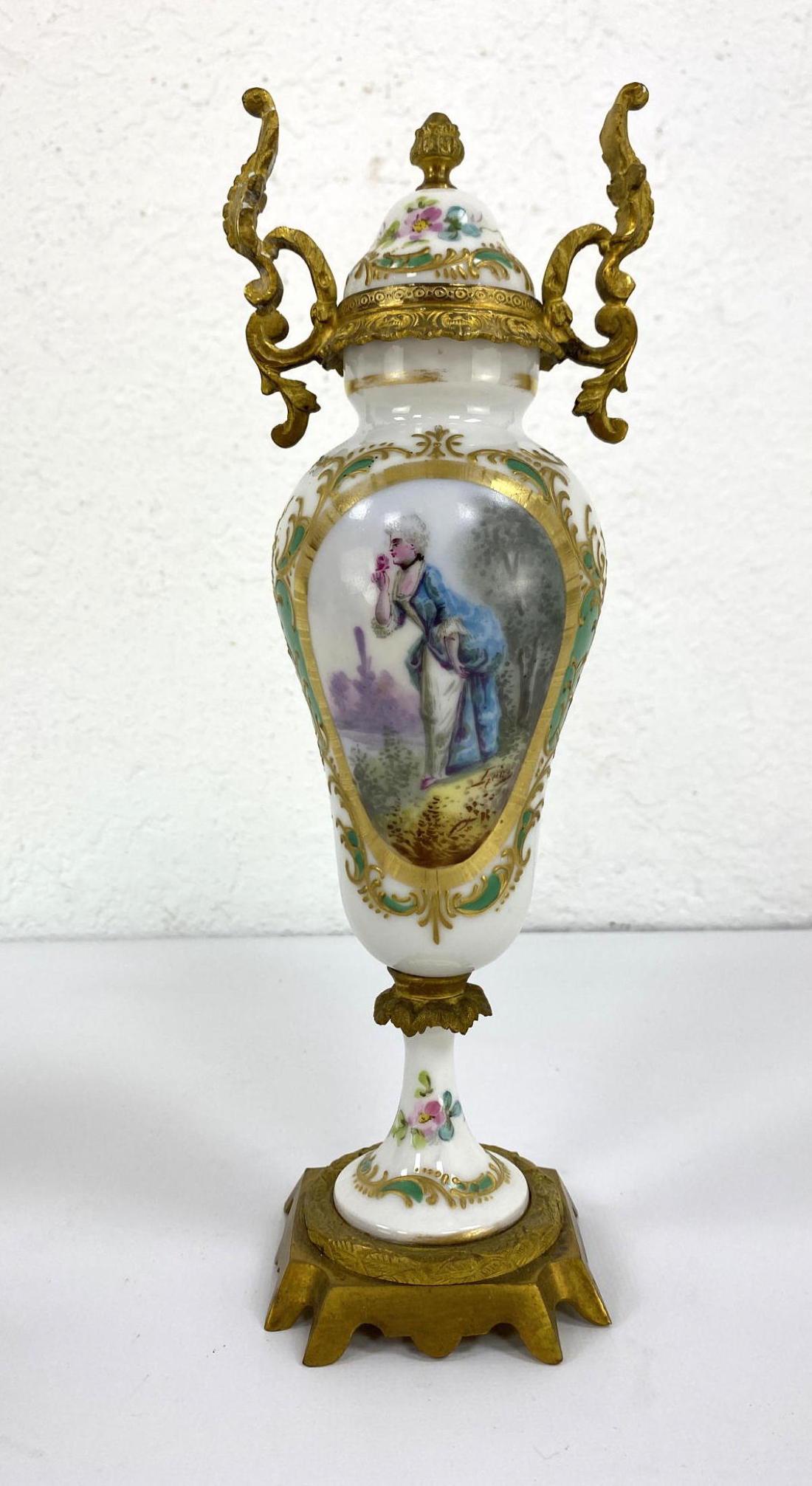 French SEVRES  Porcelain Urn Vase. Guilt bronze mounts (1 of 12)