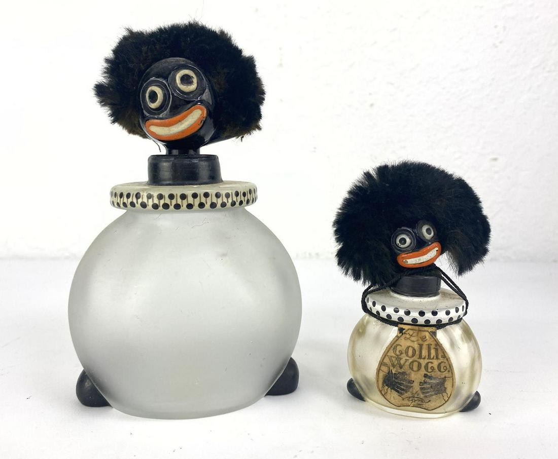 2pc GOLLIWOG Perfume Scent Bottles. Glass bottles. Smal (1 of 8)