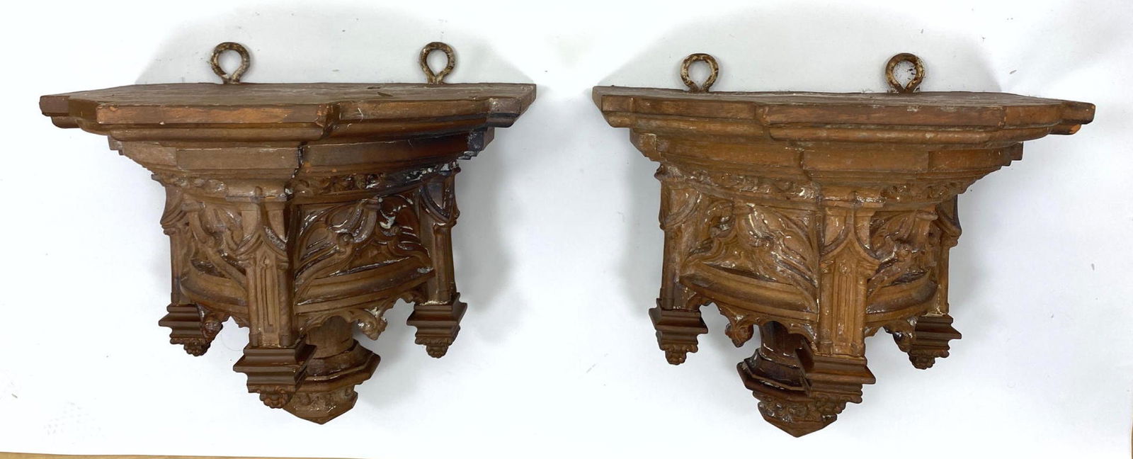 Pr Terracotta Architectural Wall Shelf Brackets. Gothic (1 of 12)