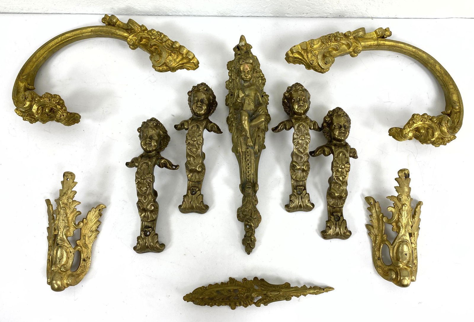 10pcs  Gilt Bronze Ormolu Furniture Mounts. Bronze deco (1 of 10)