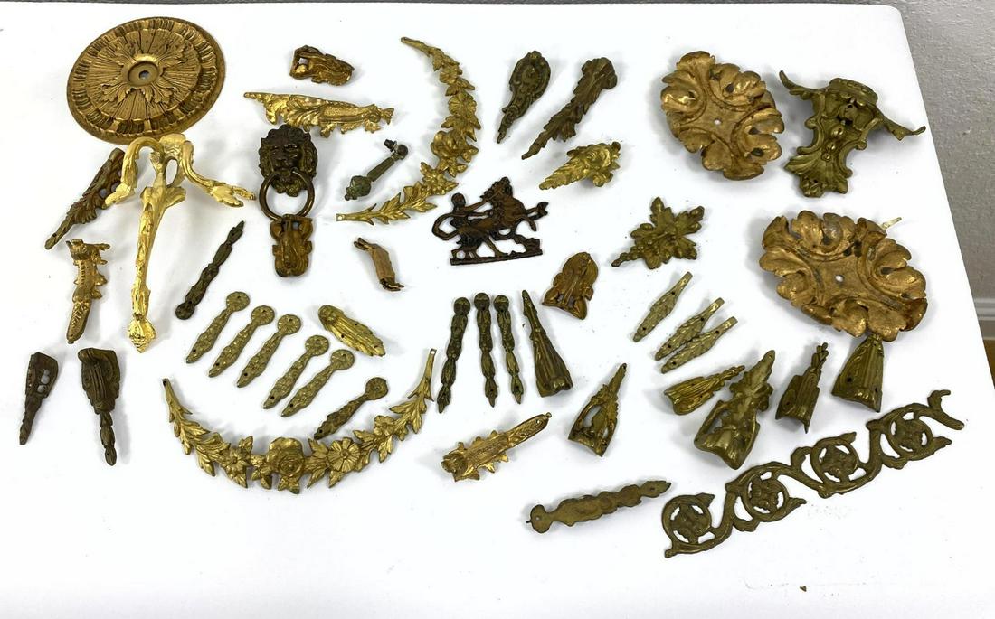 Large lot decorative Ormolu Furniture accent pieces. (1 of 13)