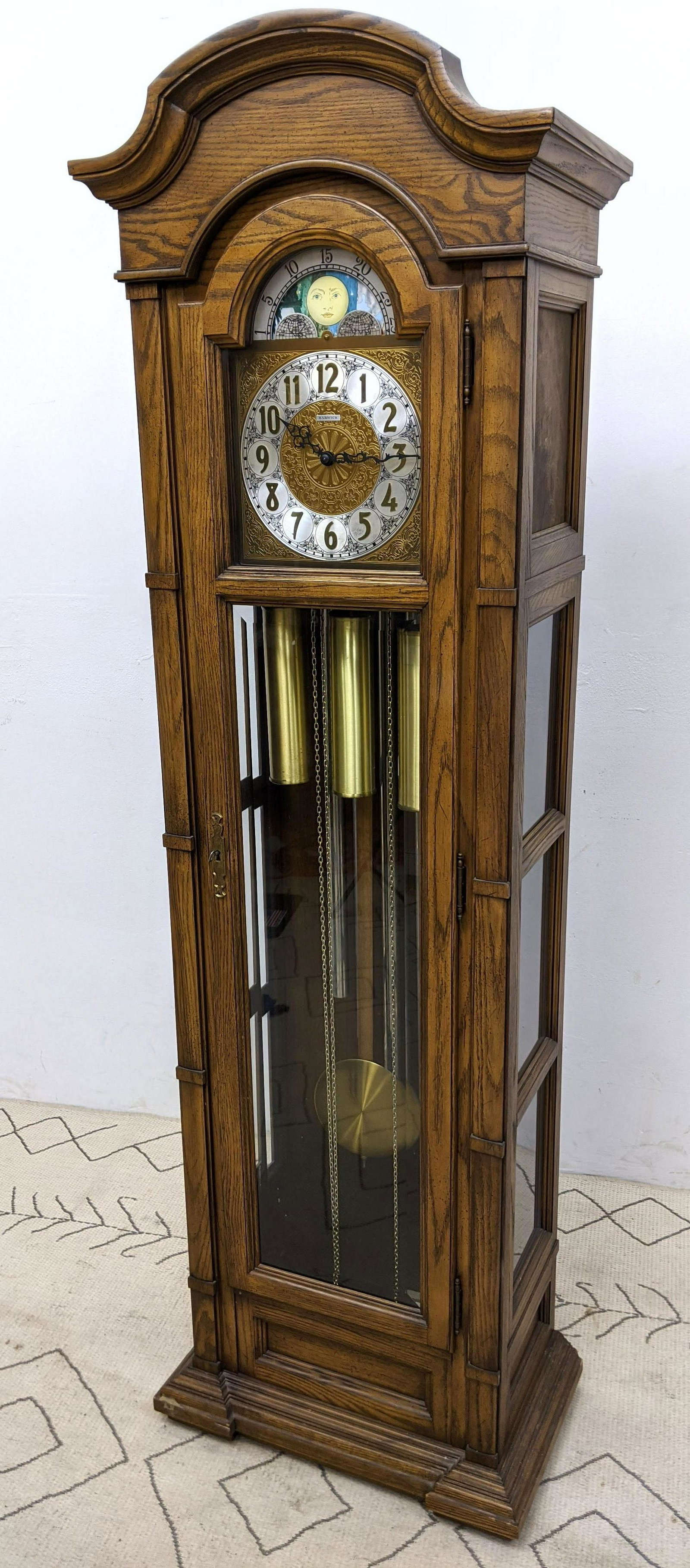 BARWICK Tall Case Grandfathers Clock. Moon Phase Dial. (1 of 18)