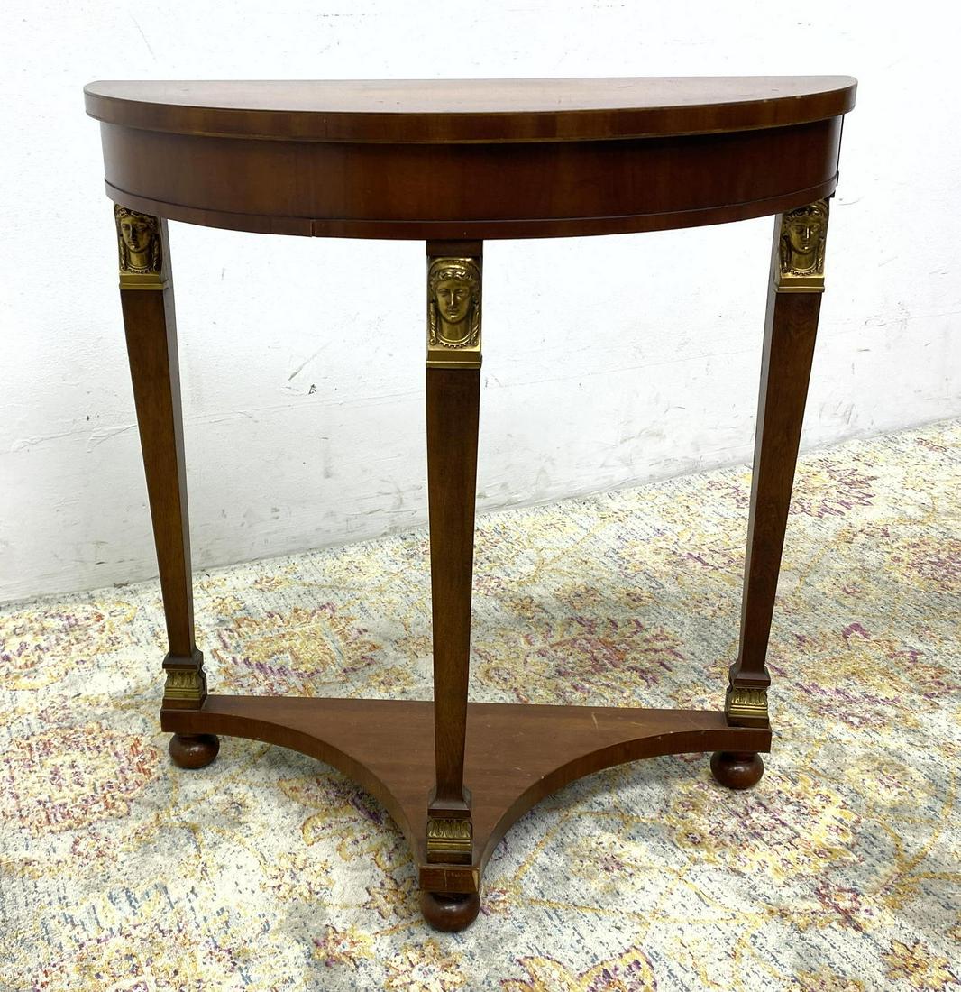 FINE ARTS FURNITURE Demi Lune Table. Metal Ormolu Detai (1 of 12)