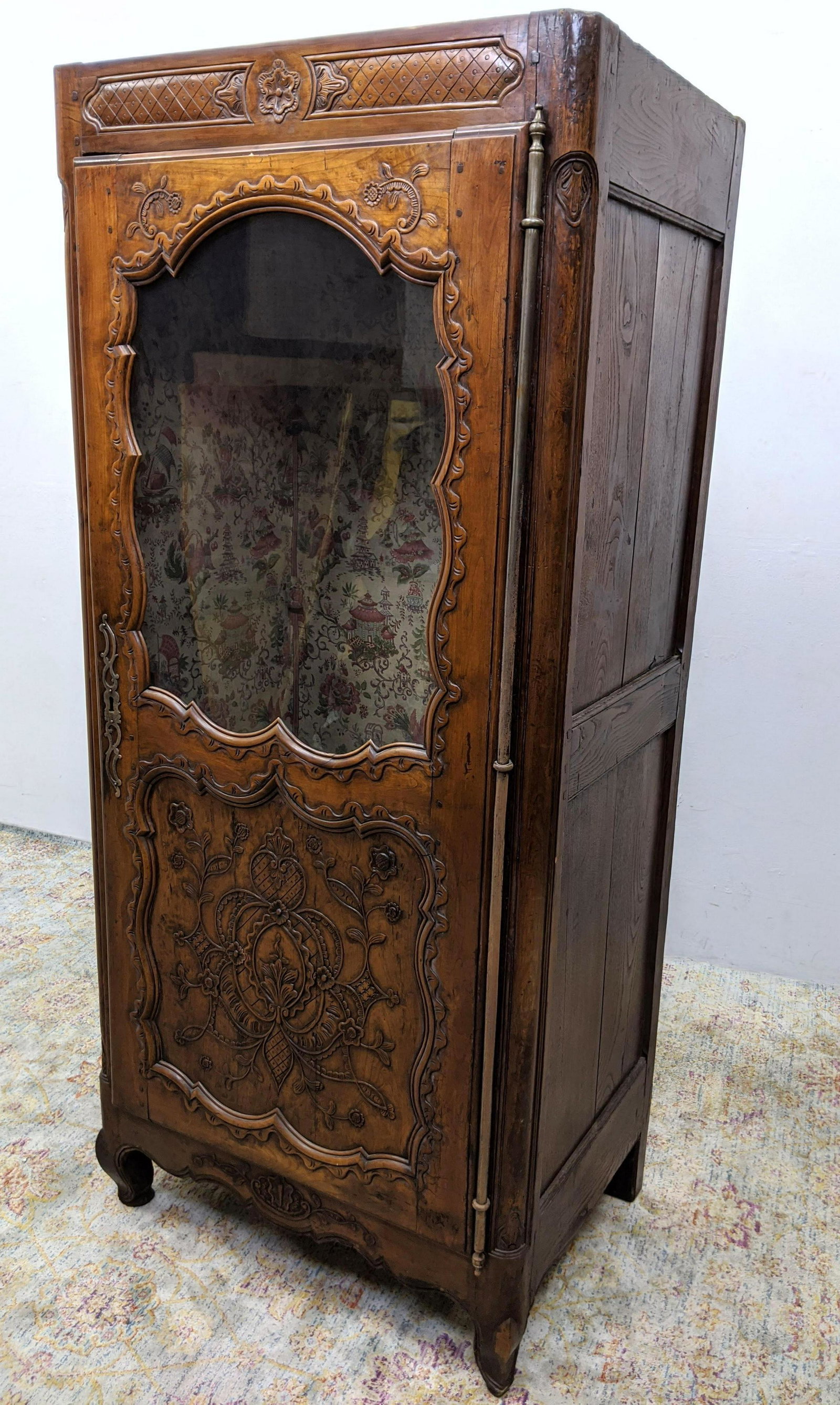 Antique Carved French Country 1 Door Cabinet. Carved fr (1 of 16)