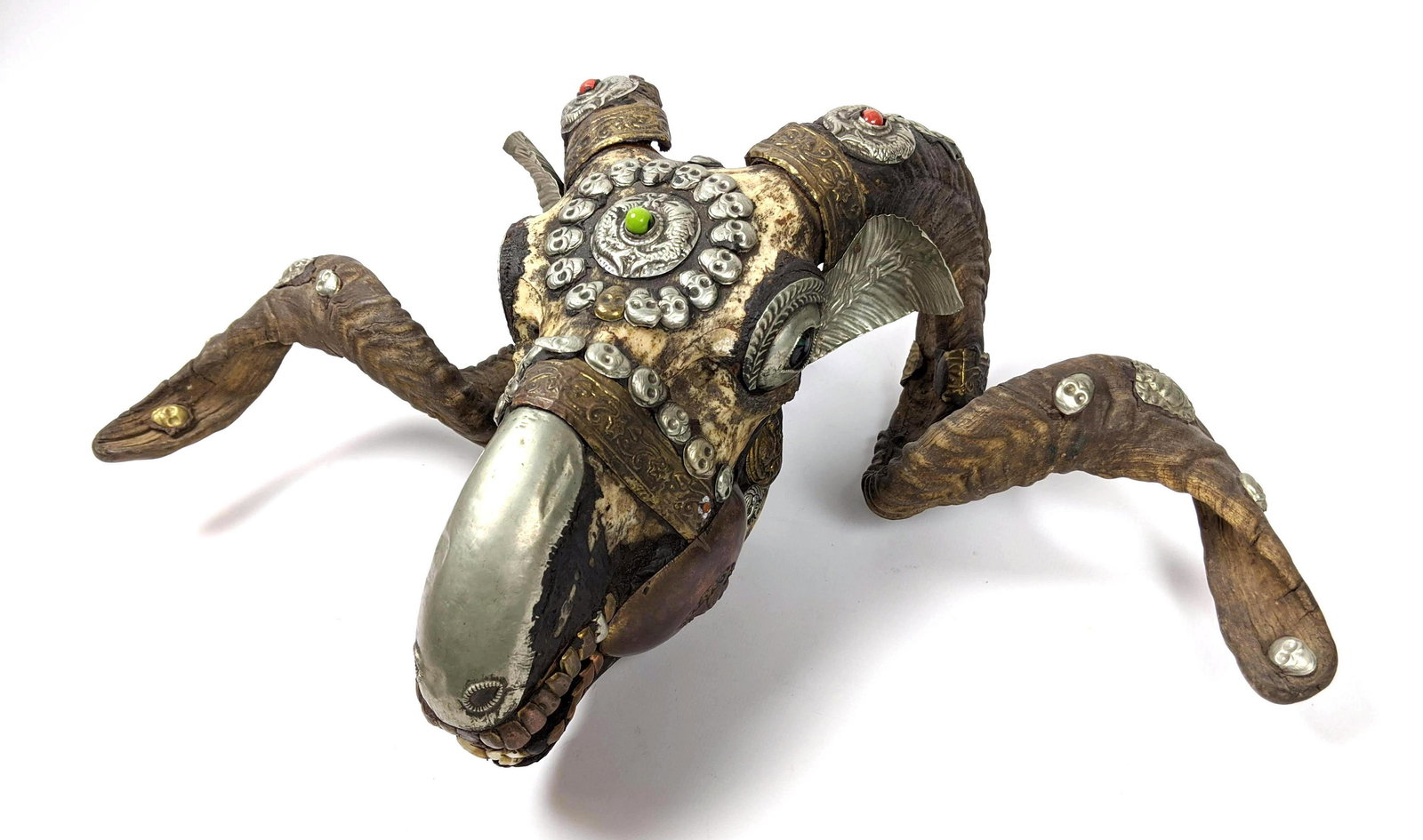 Tibetan Decorated Kapala Ram Skull. Ceremonial. (1 of 11)