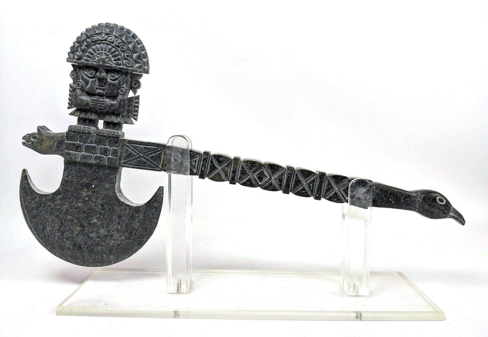Decorative Carved Stone Inca Style Ax Sculpture. (1 of 13)