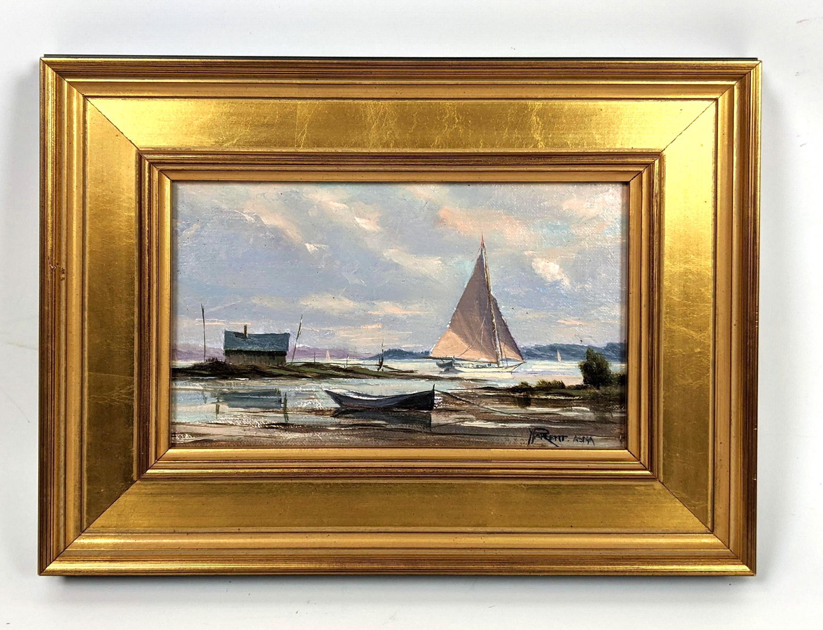 YVES PARENT Oil Painting on Canvas Board.  Quiet Creek (1 of 8)