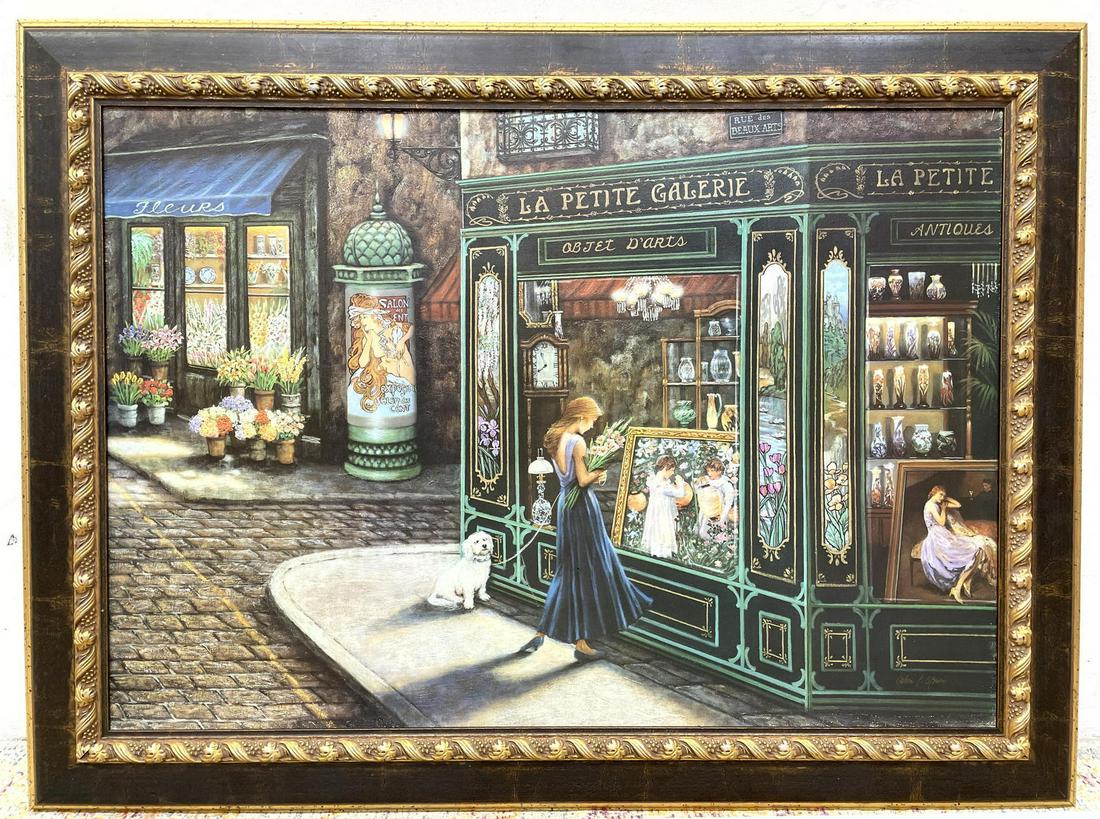 JOHN P O'BRIEN Painting. City Scene with French Antique (1 of 7)