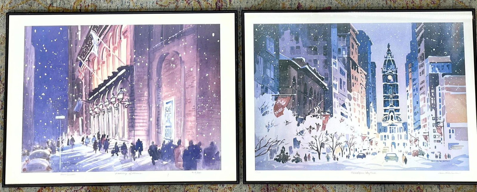 2pcs Philadelphia Signed and Numbered Prints.  JEAN UHL (1 of 12)