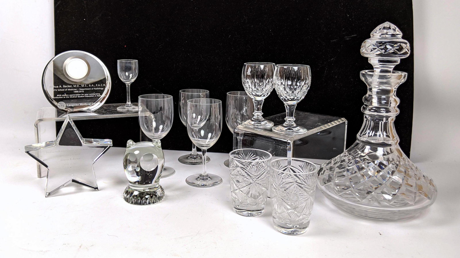 Assorted Crystal Lot; BACCARAT; TIFFANY; SPODE. (1 of 19)