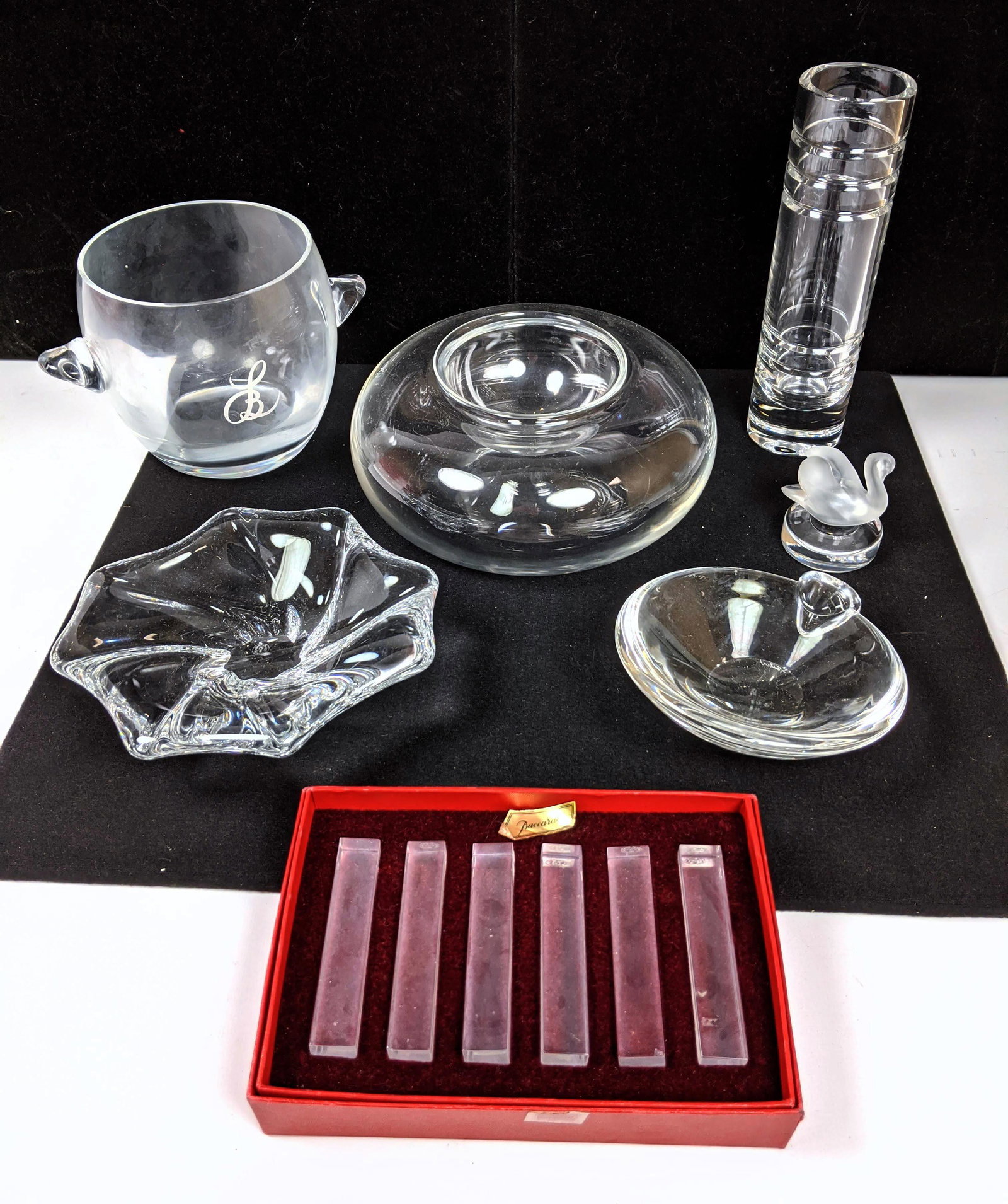 Assorted Some Signed Crystal Lot. BACCARAT. LALIQUE, et (1 of 20)