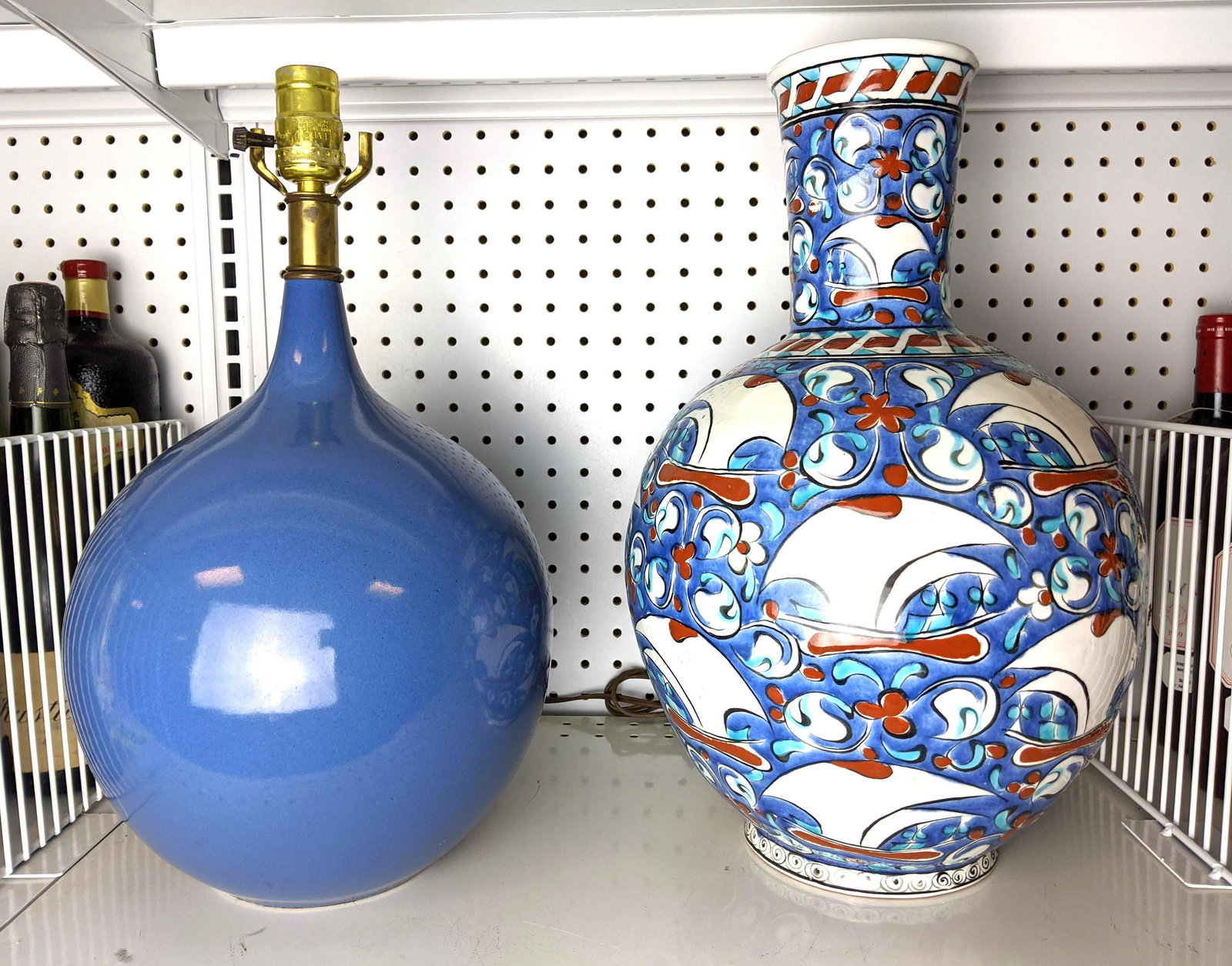 Blue Glazed Modern Pottery Lamp. IKAROS Greek Pottery V (1 of 8)