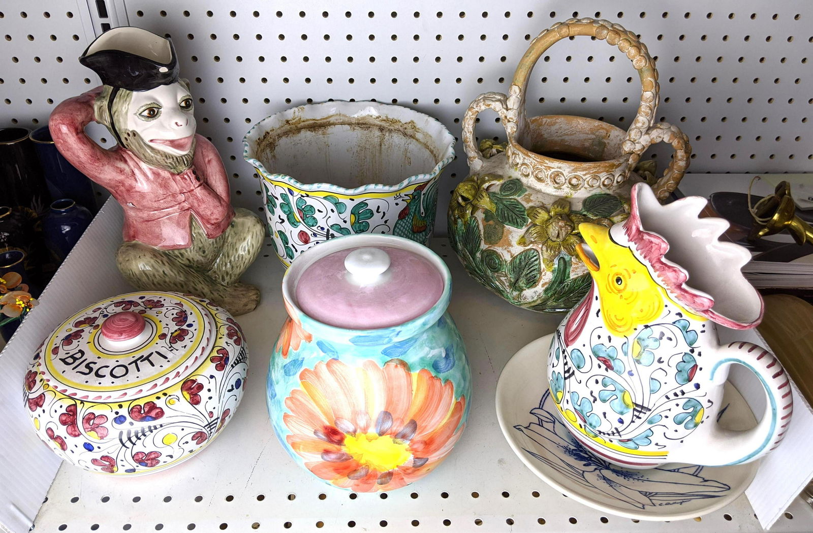 Pottery Shelf Lot. Mostly Italian Ceramics. Monkey & Ro (1 of 18)