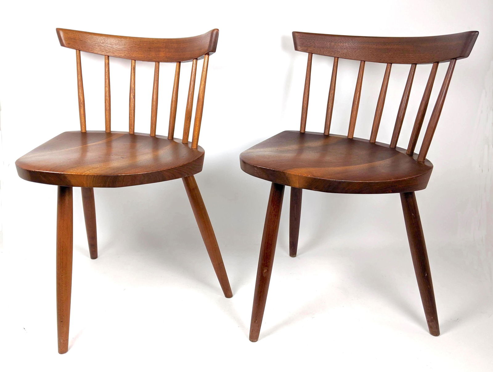 Pair of GEORGE NAKASHIMA "Mira" Chairs Triangular Seats (1 of 20)
