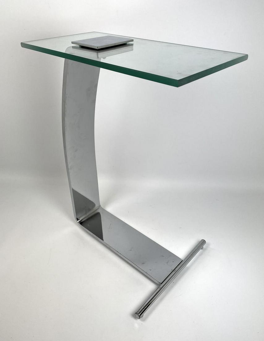 DIA Design Institute of America Glass Chrome Side Table (1 of 9)