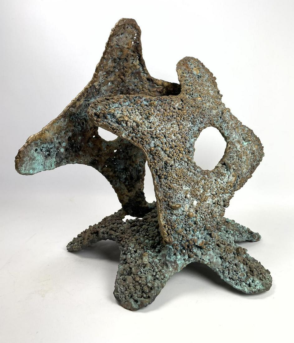 VAL BERTOIA 1989 Cast Modernist Sculpture. "Sand Dancer (1 of 17)