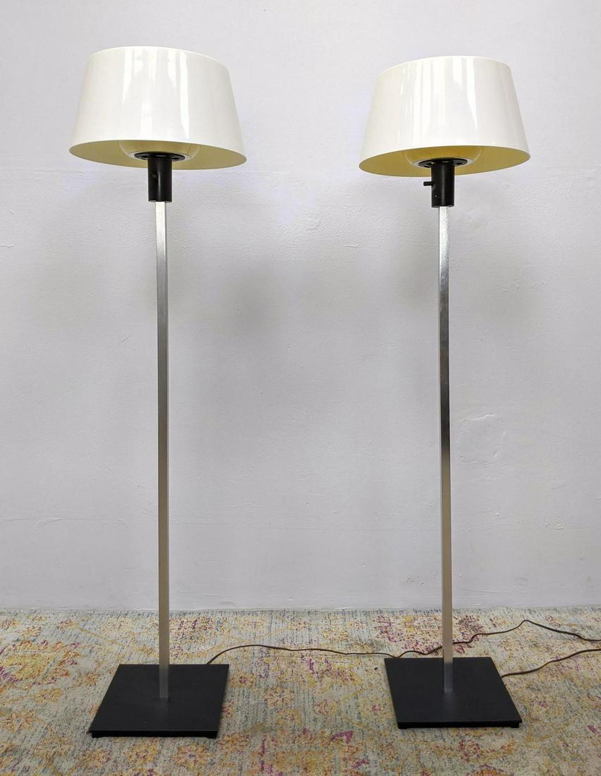 Pr modernist Floor Lamps. Plastic Shades (1 of 12)
