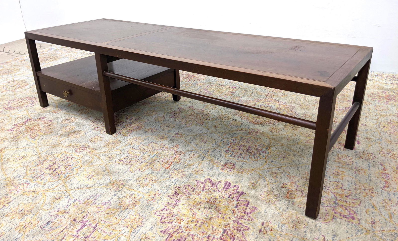 HENREDON Two Tone Banded Wood Coffee Table. Modernist S (1 of 18)